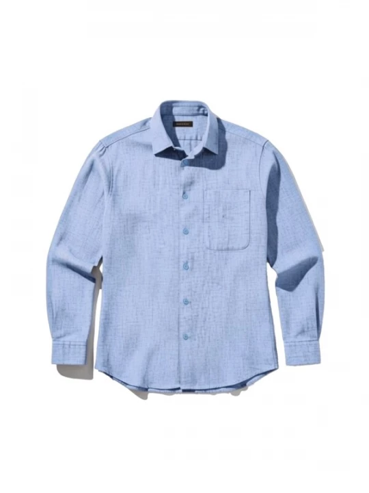 Foto van product Kleidermafia Overhemd 'Regular Fit Cotton Pocket Shirt - Blue' blauw