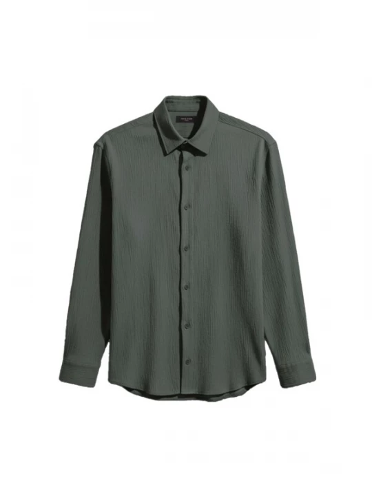 Foto van product Kleidermafia Overhemd 'Regular Fit Cotton Shirt - Green' groen