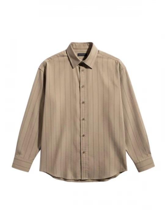 Foto van product Kleidermafia Overhemd 'Regular Fit Striped Line Shirt - Brown' bruin