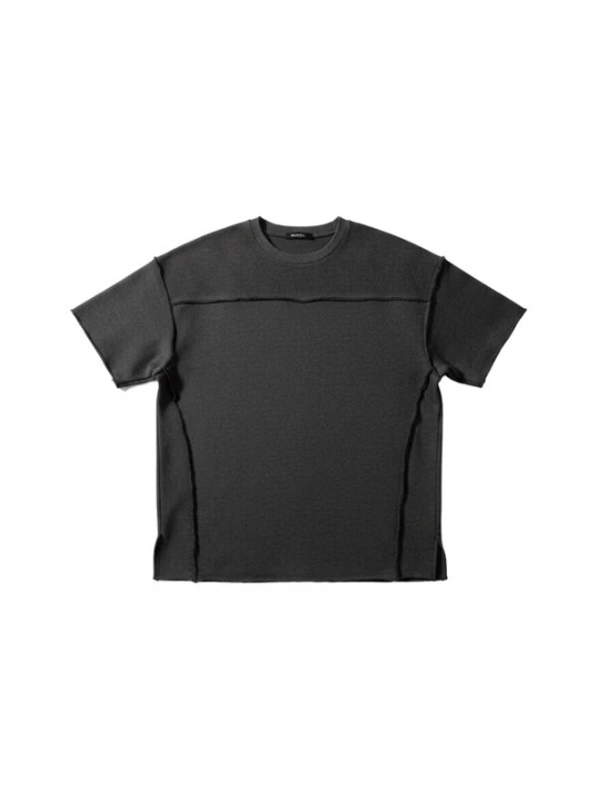 Foto van product Kleidermafia Shirt 'Oversize Seam Detail T-shirt - Anthracite' antraciet