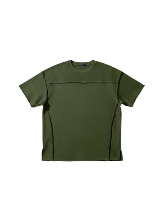 Foto van product Kleidermafia Shirt 'Oversize Seam Detail T-shirt - Khaki' kaki