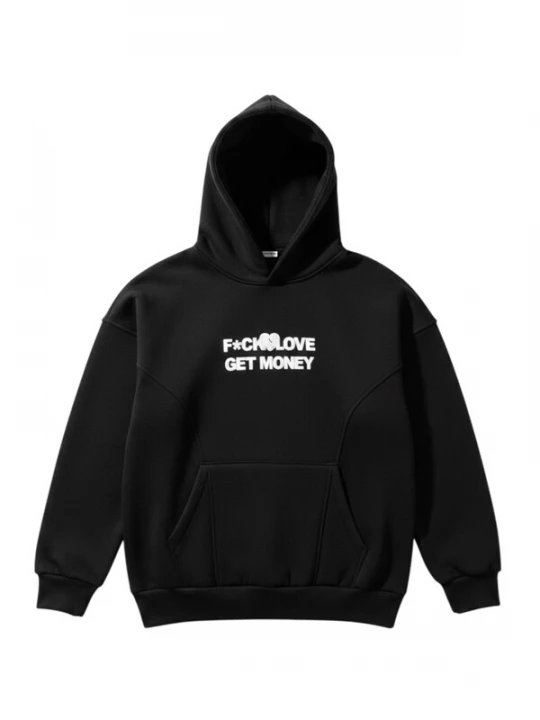 Foto van product Kleidermafia Sweatshirt 'Oversize Get Money Hoodie - Black' zwart