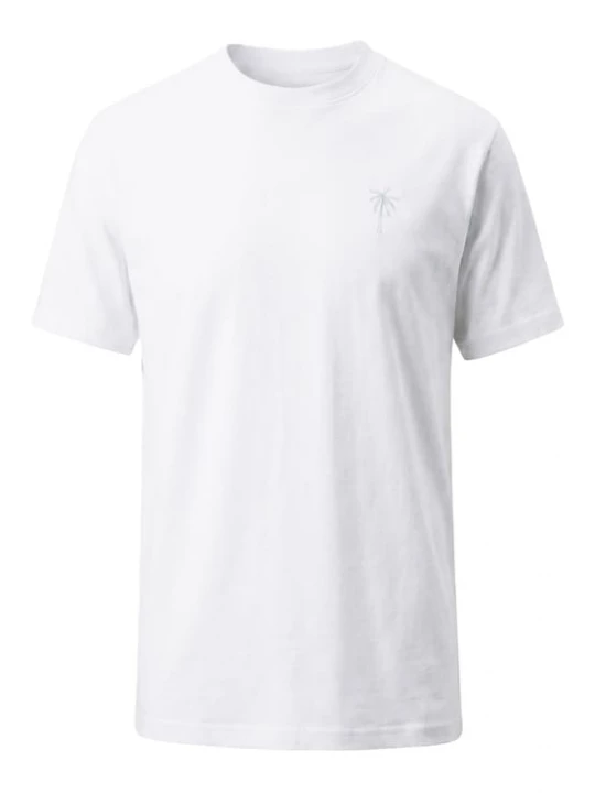 Foto van product Kleinigkeit Shirt 'Big Palm Stamp' pastelgroen / rosé / wit