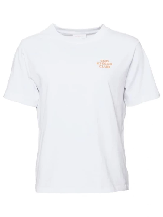 Foto van product Kleinigkeit Shirt 'Big Sunkissed' pastelgroen / donkeroranje / wit