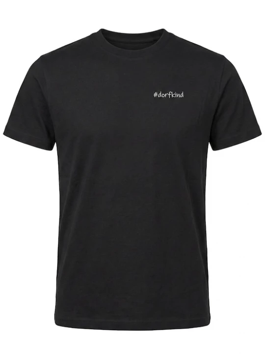 Foto van product Kleinigkeit Shirt 'Dorfkind' zwart / wit