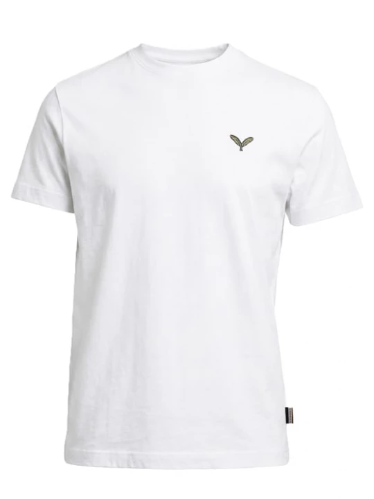 Foto van product Kleinigkeit Shirt 'Feather' saffier / goud / wit