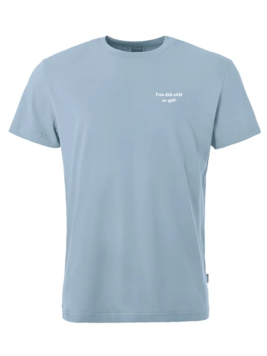 Foto van product Kleinigkeit Shirt 'Freu Dich' lichtblauw / wit
