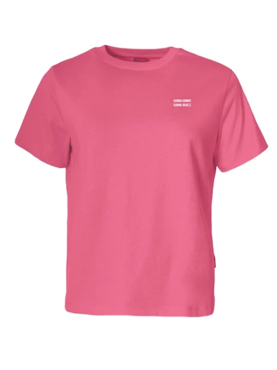 Foto van product Kleinigkeit Shirt 'Karma' framboos / wit