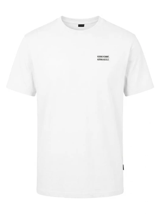 Foto van product Kleinigkeit Shirt 'Karma Kommt' zwart / wit