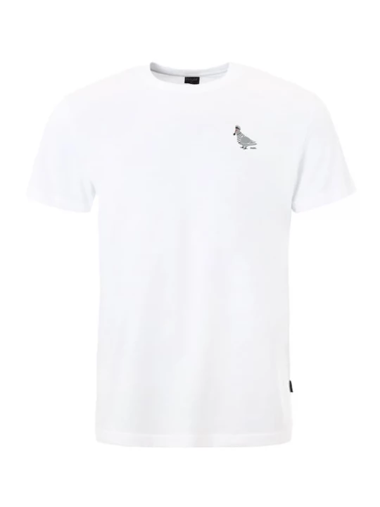 Foto van product Kleinigkeit Shirt 'Moin Taube' grijs / kreeft / zwart / wit