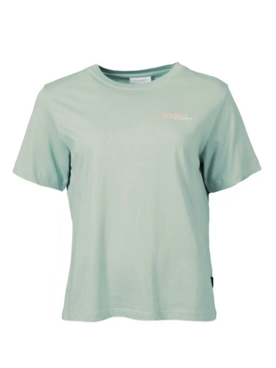 Foto van product Kleinigkeit Shirt 'Vacaciones' mintgroen / rosa / wit