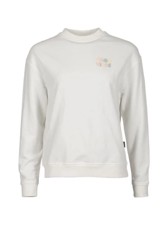 Foto van product Kleinigkeit Sweatshirt 'Big Vibes' pasteelgeel / pastelgroen / pastelroze / wit