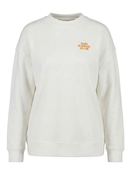 Foto van product Kleinigkeit Sweatshirt 'Sunkissed' olijfgroen / oranje / zwart / offwhite