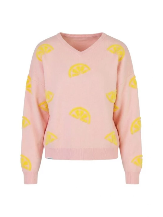 Foto van product Kleinigkeit Trui 'Fruity' geel / pink