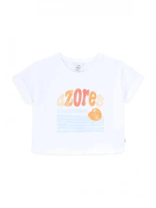 Foto van product KNOT Shirt 'Azores' geel / rood / wit