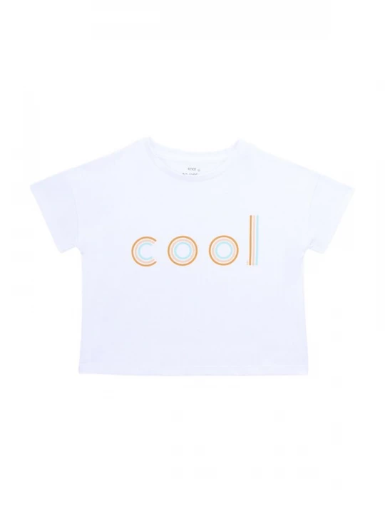 Foto van product KNOT Shirt lichtblauw / oranje / perzik / wit