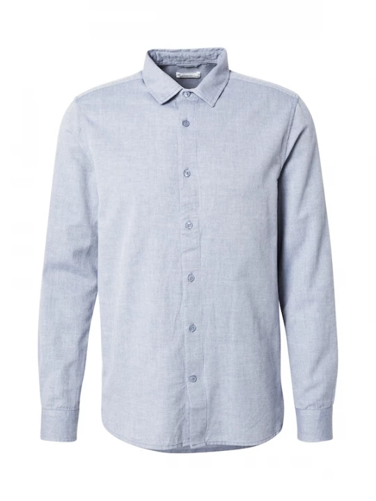 Foto van product KnowledgeCotton Apparel Overhemd duifblauw