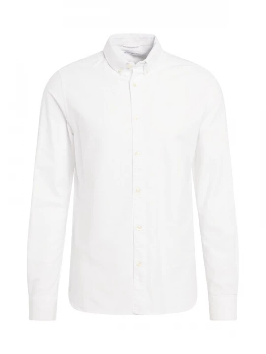 Foto van product KnowledgeCotton Apparel Overhemd 'Harald' wit