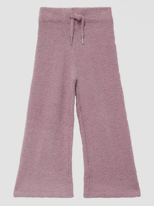 Foto van product Knusse gebreide broek in bouclelook met wijde pijpen s.Oliver roze