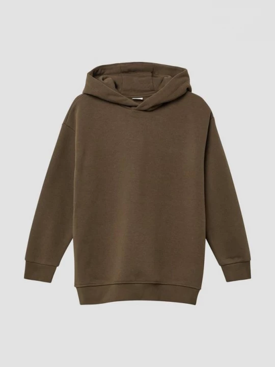 Foto van product Knusse oversized hoodie met grote tekstprint op de rug s.Oliver bruin