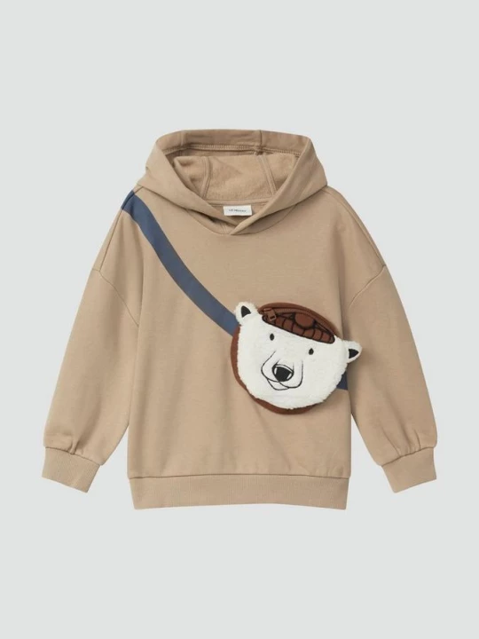 Foto van product Knusse oversized hoodie met opgezette ritszak s.Oliver bruin