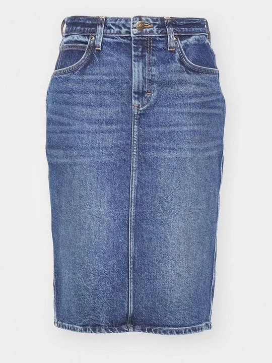 Foto van product Kokerrok Lee donkerblauw denim