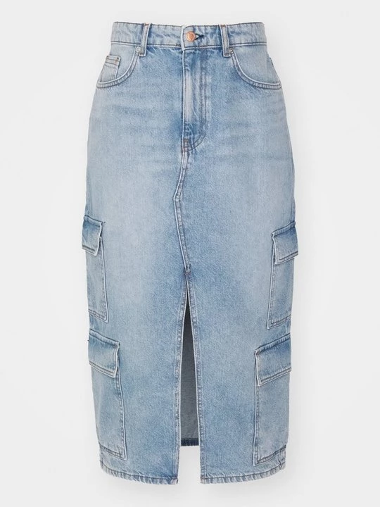 Foto van product Kokerrok Only lichtblauw denim