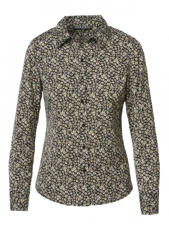 Foto van product KOROSHI Blouse geel / zwart / wit