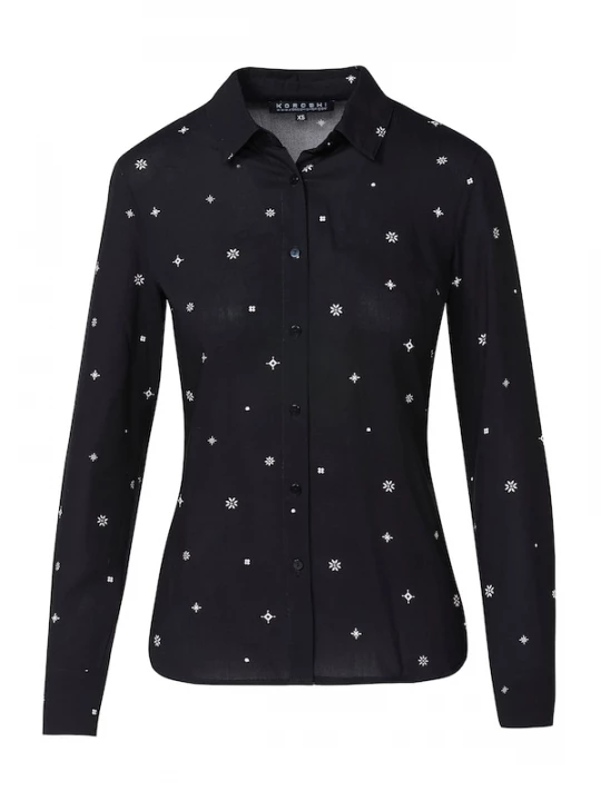 Foto van product KOROSHI Blouse zwart / wit