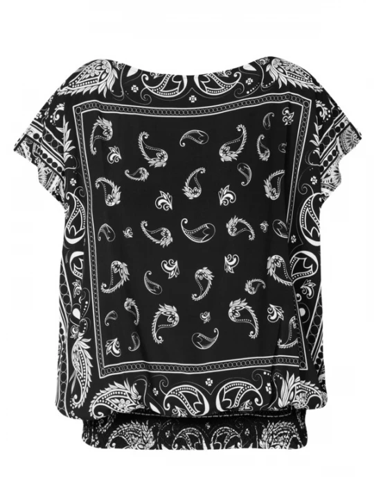 Foto van product KOROSHI Blouse zwart / wit