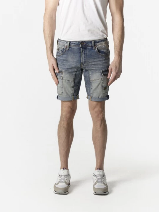 Foto van product KOROSHI Cargojeans blauw denim
