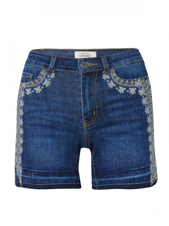 Foto van product KOROSHI Jeans donkerblauw / lichtbruin