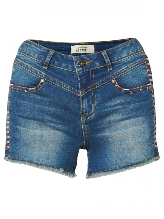 Foto van product KOROSHI Jeans donkerblauw / rood / wit