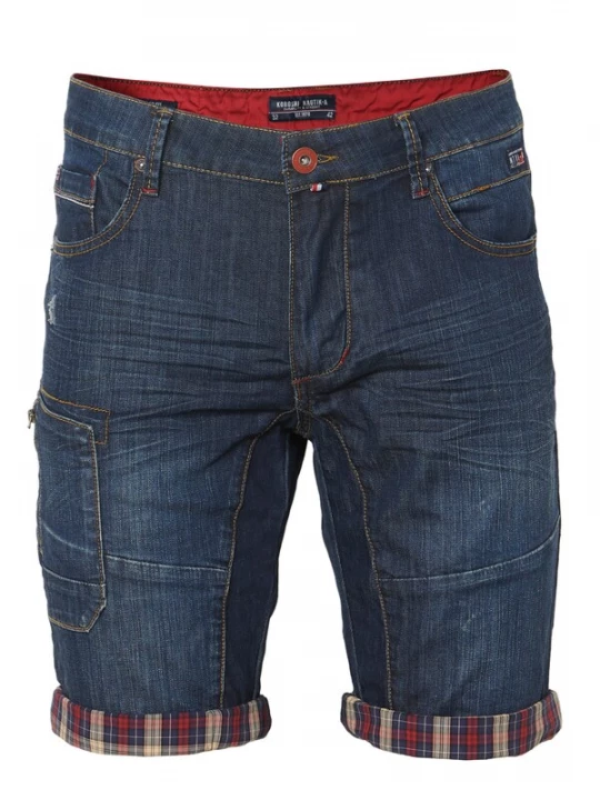 Foto van product KOROSHI Jeans ecru / navy / blauw denim / donkerrood