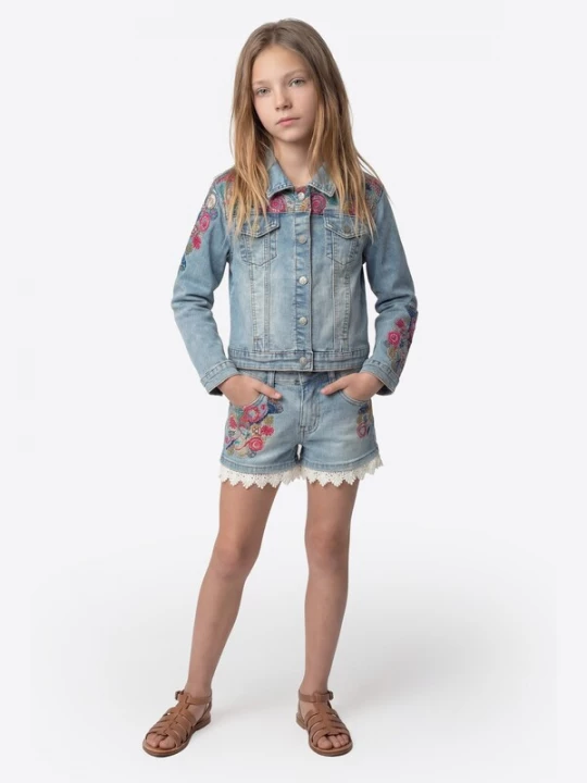 Foto van product KOROSHI Jeans ecru / navy / lichtblauw / donkerroze