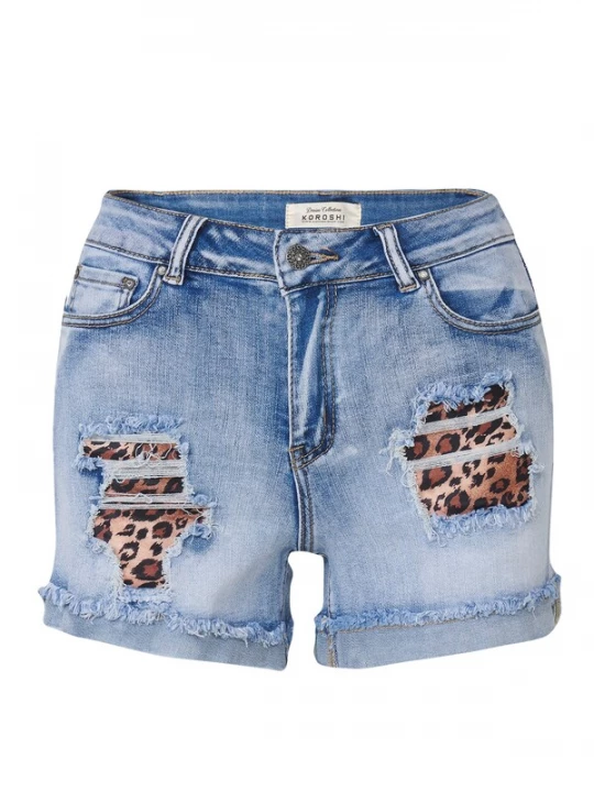 Foto van product KOROSHI Jeans lichtblauw / bruin