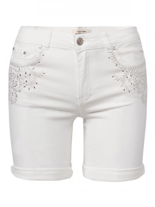Foto van product KOROSHI Jeans nude / zilver / wit