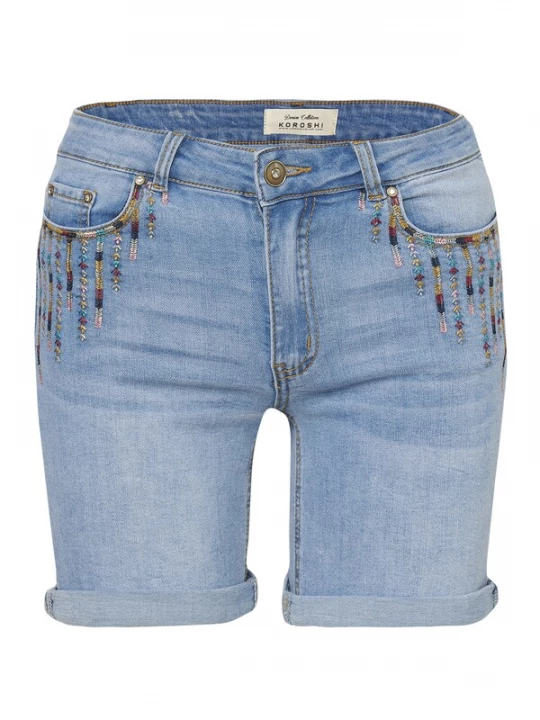 Foto van product KOROSHI Jeans sand / lichtblauw