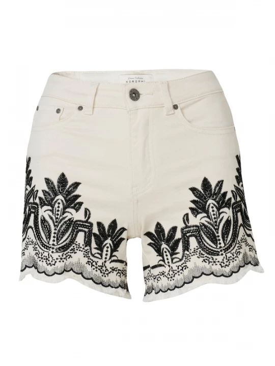 Foto van product KOROSHI Jeans zwart / wolwit