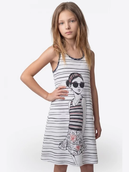 Foto van product KOROSHI Jurk navy / rood / wit