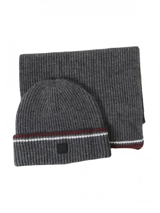 Foto van product KOROSHI Muts bruin / grijs / wit