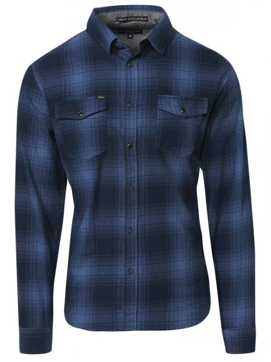 Foto van product KOROSHI Overhemd blauw / zwart