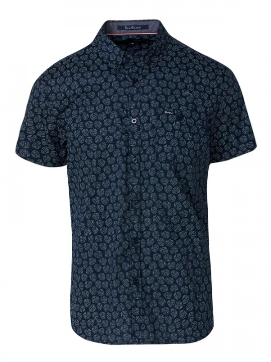 Foto van product KOROSHI Overhemd navy / groen