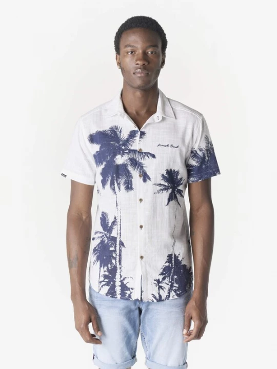 Foto van product KOROSHI Overhemd navy / wit