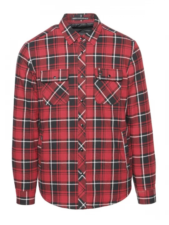 Foto van product KOROSHI Overhemd rood / zwart / wit