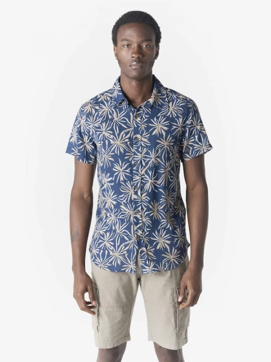 Foto van product KOROSHI Overhemd sand / navy