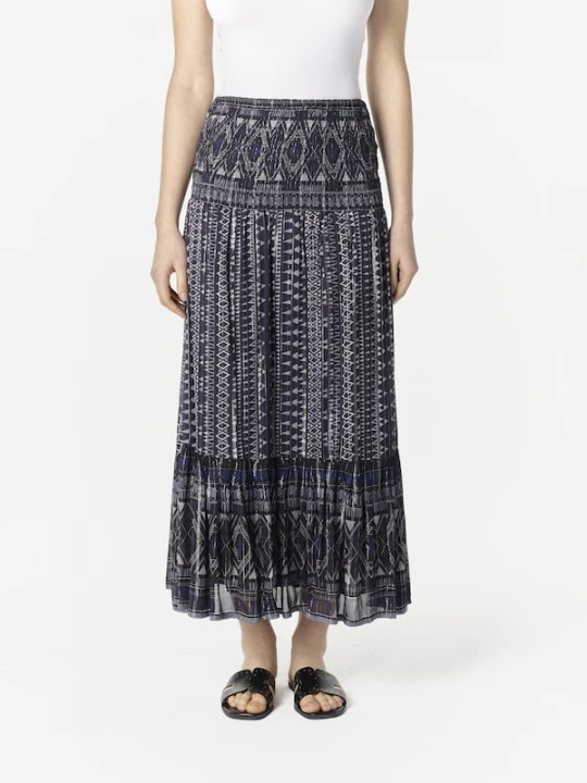 Foto van product KOROSHI Rok beige / blauw / navy