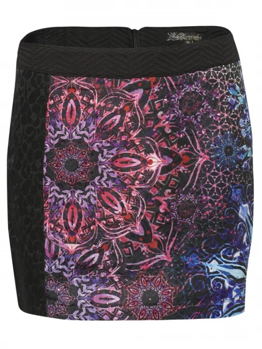 Foto van product KOROSHI Rok blauw / lila / pink / zwart