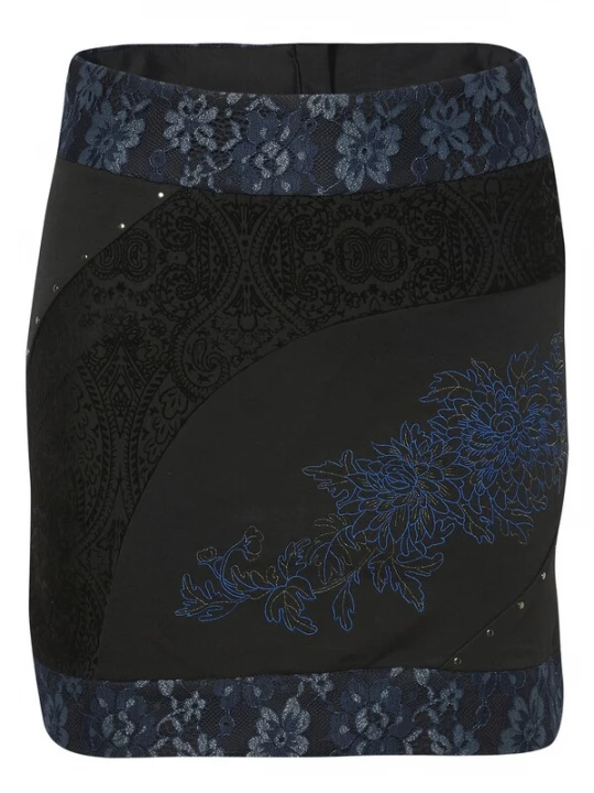 Foto van product KOROSHI Rok donkerblauw / zwart