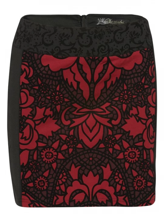 Foto van product KOROSHI Rok donkerrood / zwart